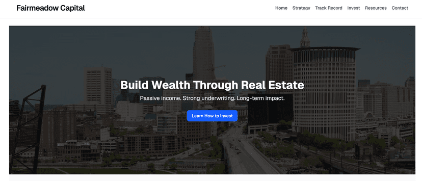 Fairmeadow Capital website